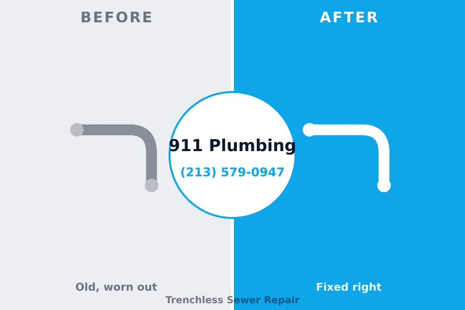 Before and after: plumbing repair Blue Ball, PA